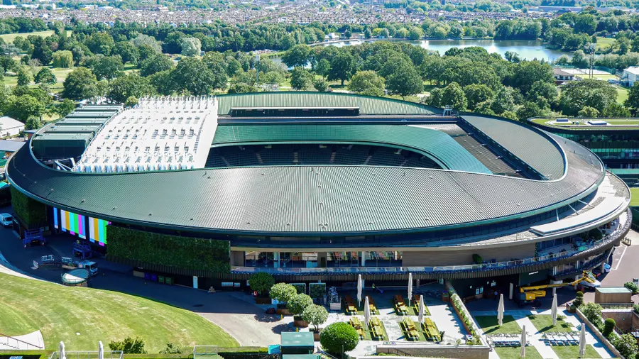 Aerial view of Wimbledon's Centre Court